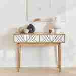 Wood-effect console table, 100x55x75cm, Mika, White Photo1