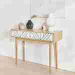 Wood-effect console table, 100x55x75cm, Mika, White Photo2
