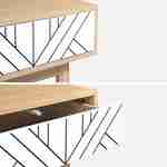 Console en décor bois et blanc- Mika - 2 tiroirs, pieds scandinaves, L 100 x l 35 x H 75cm Photo6