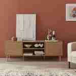 TV-meubel Mika, 3 planken, 2 deuren, houtlook, 160x40x56cm Photo6