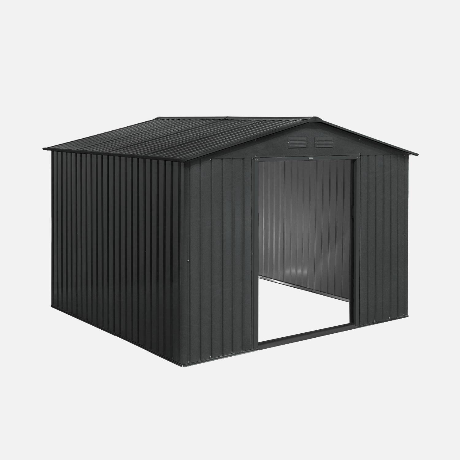 Capannone da giardino in metallo, 7.06m², Calaisis, Antracite, 81x131x187 cm Photo3