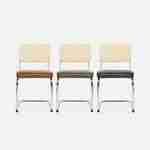2 cadeiras cantilever - Maja - tecido preto e resina com efeito de vime, 46 x 54,5 x 84,5 cm Photo9