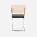 2 cadeiras cantilever - Maja - tecido preto e resina com efeito de vime, 46 x 54,5 x 84,5 cm Photo7