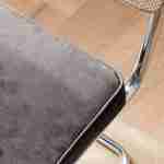 2 cadeiras cantilever - Maja - tecido preto e resina com efeito de vime, 46 x 54,5 x 84,5 cm Photo3