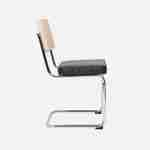 2 cadeiras cantilever - Maja - tecido preto e resina com efeito de vime, 46 x 54,5 x 84,5 cm Photo6