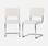 2 Freischwinger Stühle, in weißem Flauschstoff  | sweeek