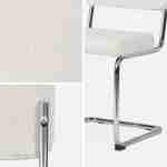 2 chaises cantilever - Maja - à bouclettes couleur crème , 46 x 54,5 x 84,5cm   Photo7