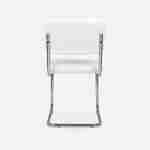 Pair of boucle cantilever dining chairs, 46x54.5x84.5cm - Maja - White Photo6