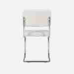 2 chaises cantilever - Maja - à bouclettes couleur crème , 46 x 54,5 x 84,5cm   Photo6
