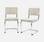 Pair of corduroy cantilever dining chairs, 46x54.5x84.5cm, Grey | sweeek