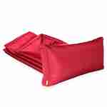 Set Kissenbezüge in Rot für das Set Sessel + Fußhocker - Komplettset Photo1