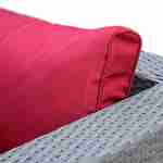 Set Kissenbezüge in Rot für das Set Sessel + Fußhocker - Komplettset Photo6