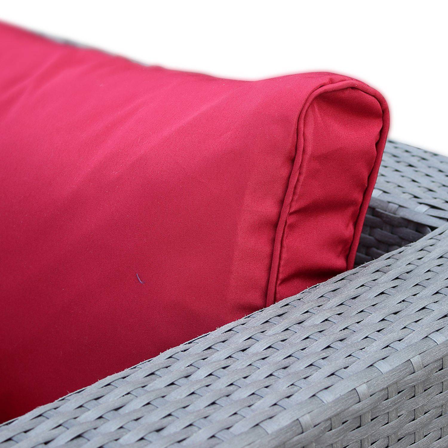 Set Kissenbezüge in Rot für das Set Sessel + Fußhocker - Komplettset Photo6
