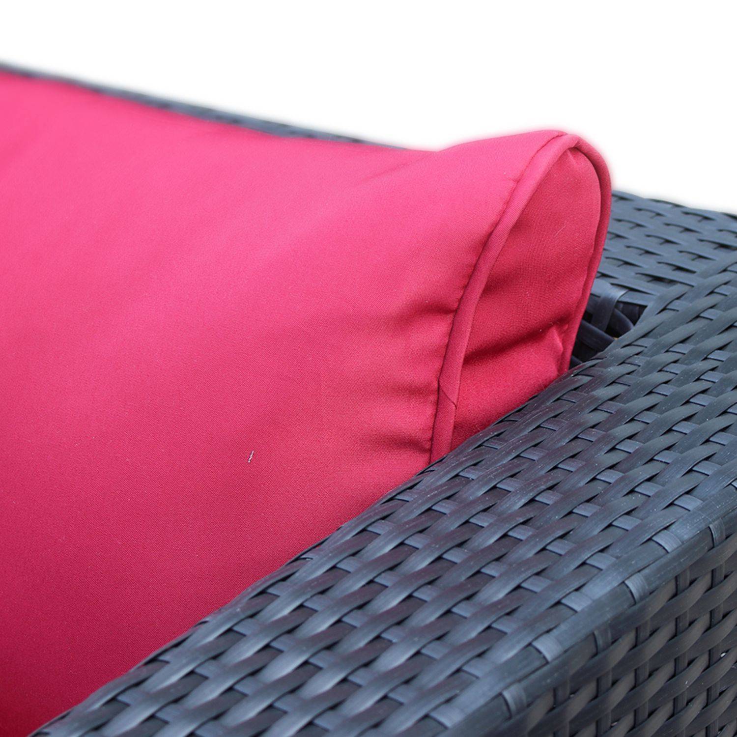 Set Kissenbezüge in Rot für das Set Sessel + Fußhocker - Komplettset Photo7