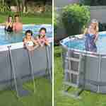 Compleet BESTWAY zwembad - Ovaal frame zwembad 4x2,5 m, inclusief zwart afdekzeil, filterpomp en reparatieset  Photo3