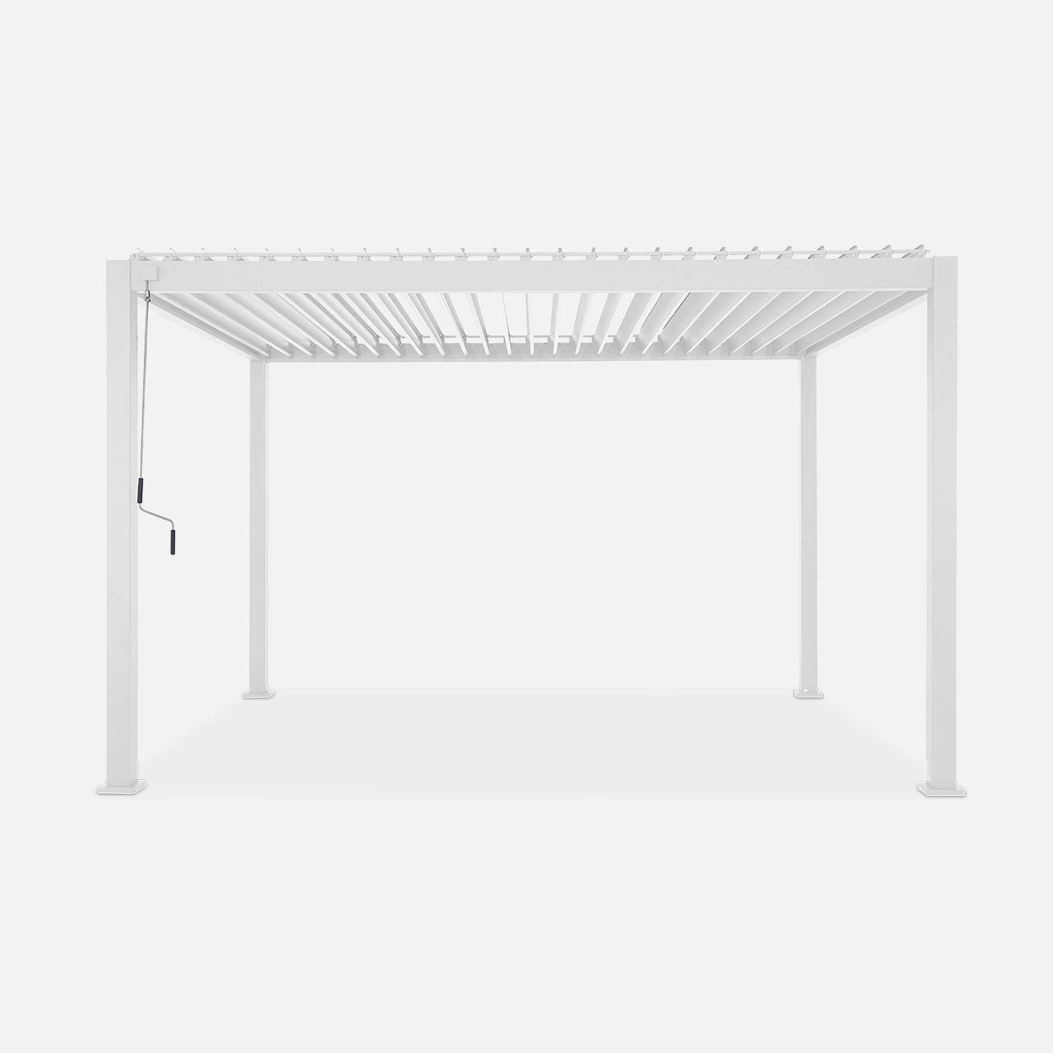 Bioklimatische Pergola mit Lamellendach weiß Triomphe 3x4m Photo6