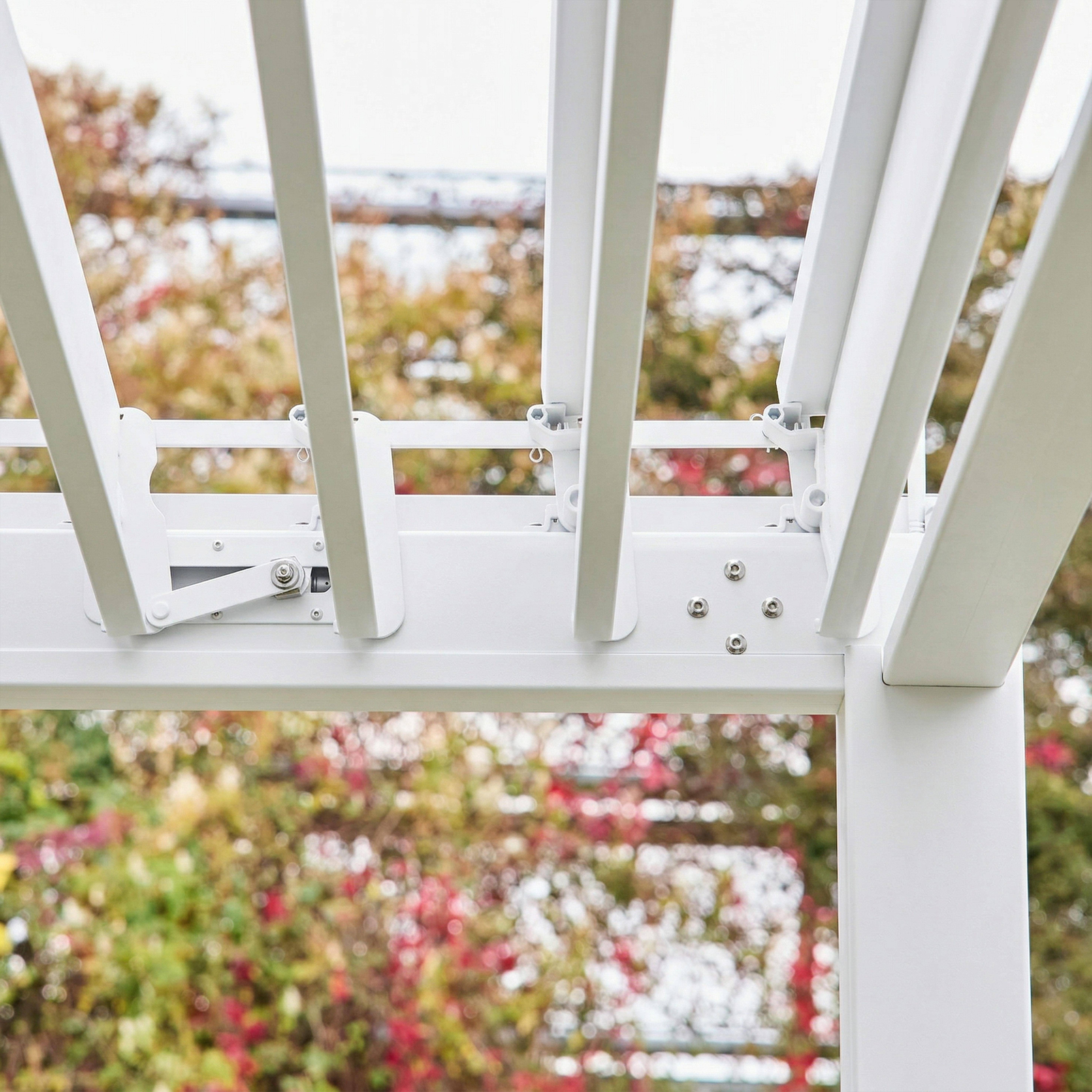 Pergola met lamellendak 4x3m aluminium lamellen verstelbaar wit 392 x 301 x 257 cm - Triomphe Photo2