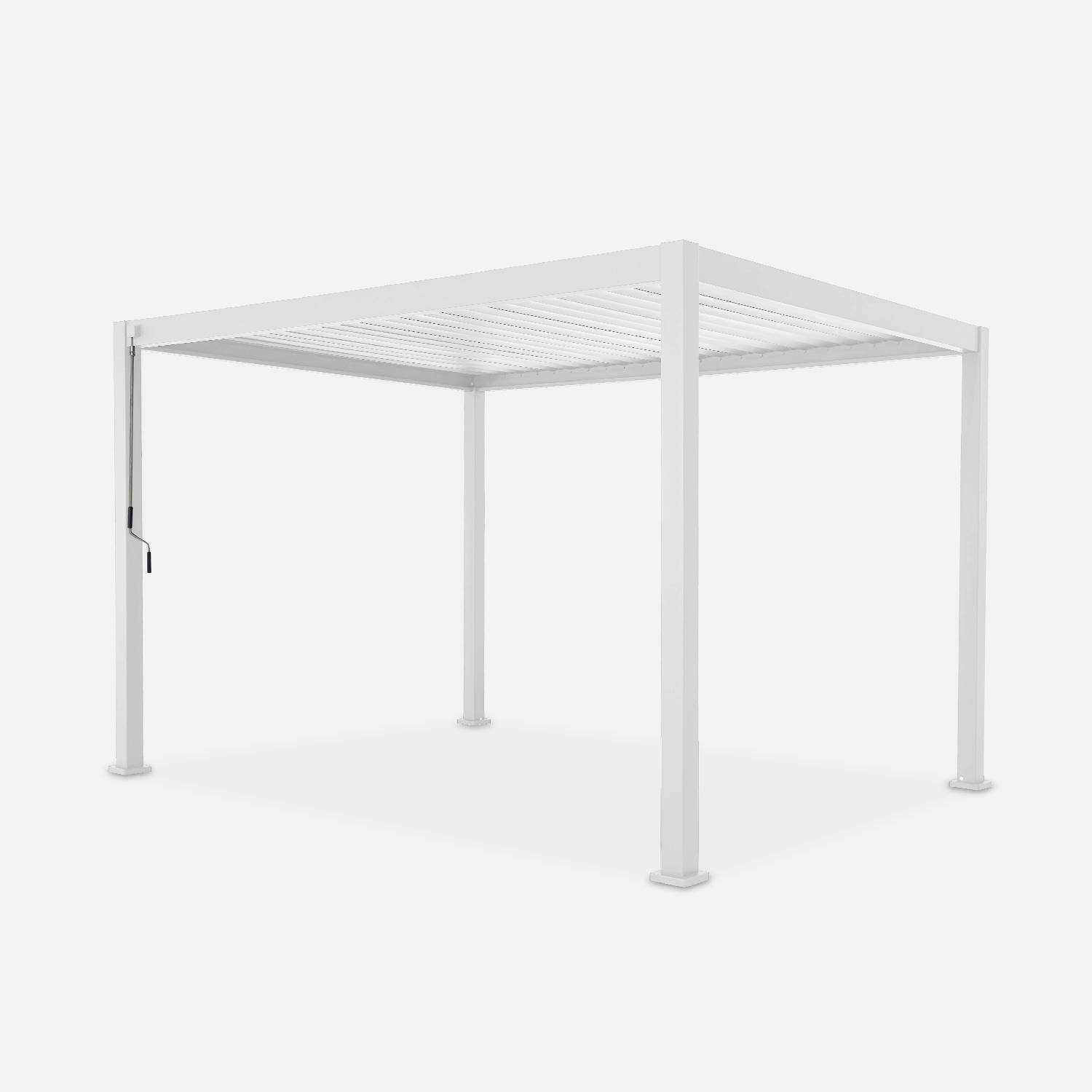 Bioklimatische Pergola mit Lamellendach weiß Triomphe 3x4m Photo4