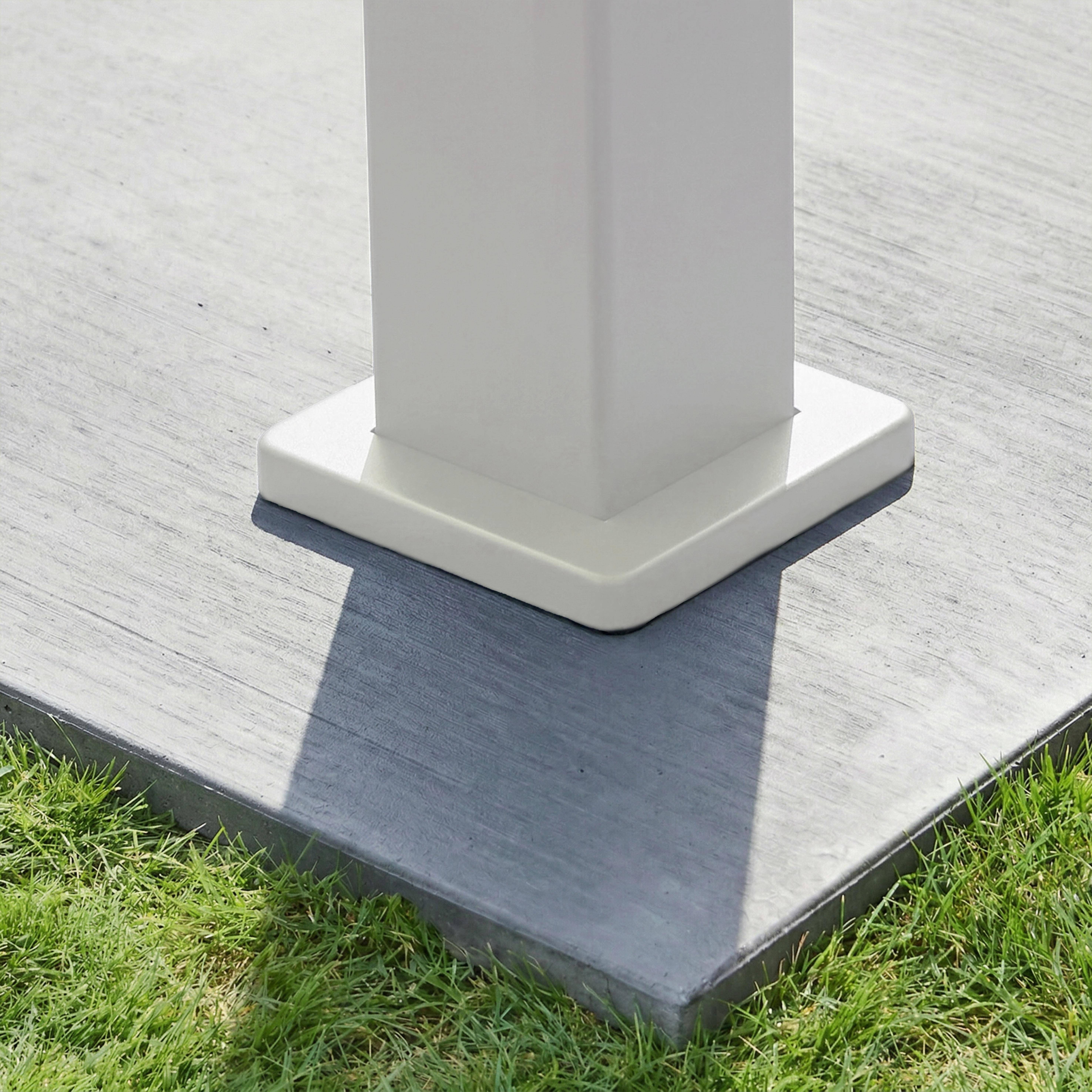 Pergola met lamellendak 4x3m aluminium lamellen verstelbaar wit 392 x 301 x 257 cm - Triomphe Photo3