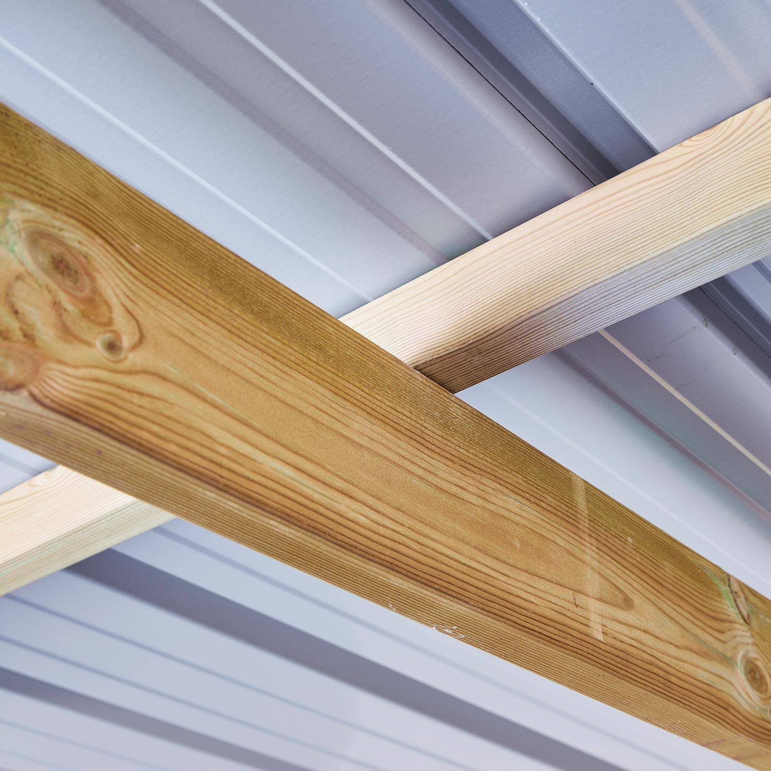 Abri de jardin contemporain 4,2 x 3,3m traité autoclave classe 3, Risoul en bois de 16,27m², structure en bois sylvestre 27mm, sapin du nord Photo8