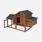 Galinheiro de madeira com curral para 3 galinhas, Galinette, Madeira, 151x69.5x92.5 cm Photo5 Galinheiro de madeira com curral para 3 galinhas, Galinette, Madeira, 151x69.5x92.5 cm Photo5