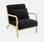 sweeek | Stoffen fauteuil Lorens - L65xP80xH79cm - Bouclé stof - zwart | sweeek