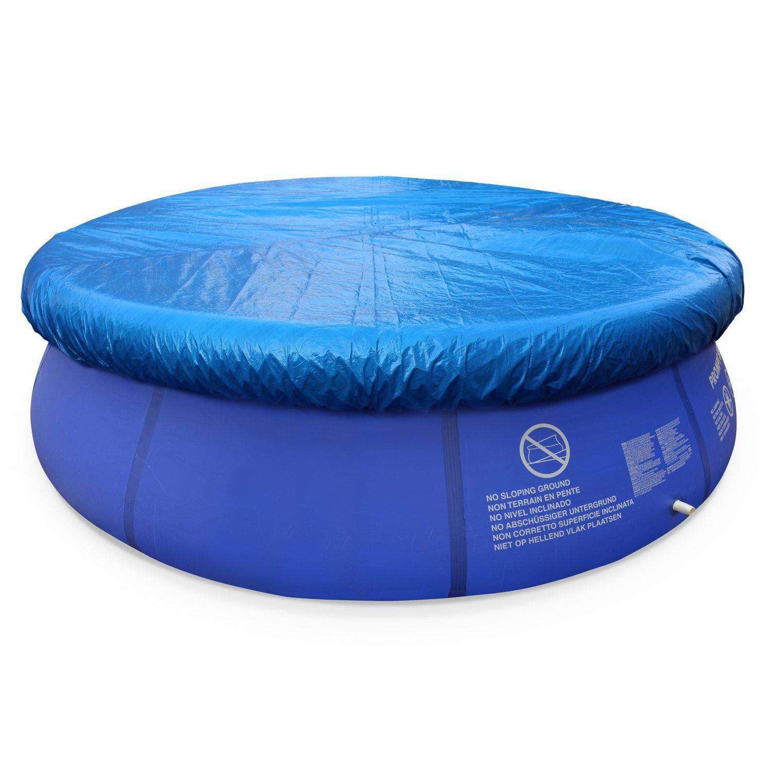 Cobertura de proteção azul Ø330cm para piscina redonda acima do solo Ø300cm, cobertura Photo2