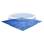 Ronde vloermat voor zwembad Ø 360cm blauw | sweeek
