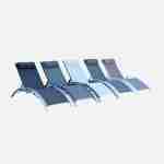 2er Set Sonnenliegen aus Aluminium - anthrazit- Liegestühle aus Aluminium und Textilene - Louisa Photo6