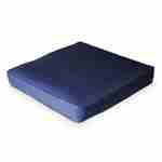Set Kissenbezüge in Blau für das Set Sessel + Fußhocker - Komplettset Photo3