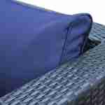 Set Kissenbezüge in Blau für das Set Sessel + Fußhocker - Komplettset Photo7