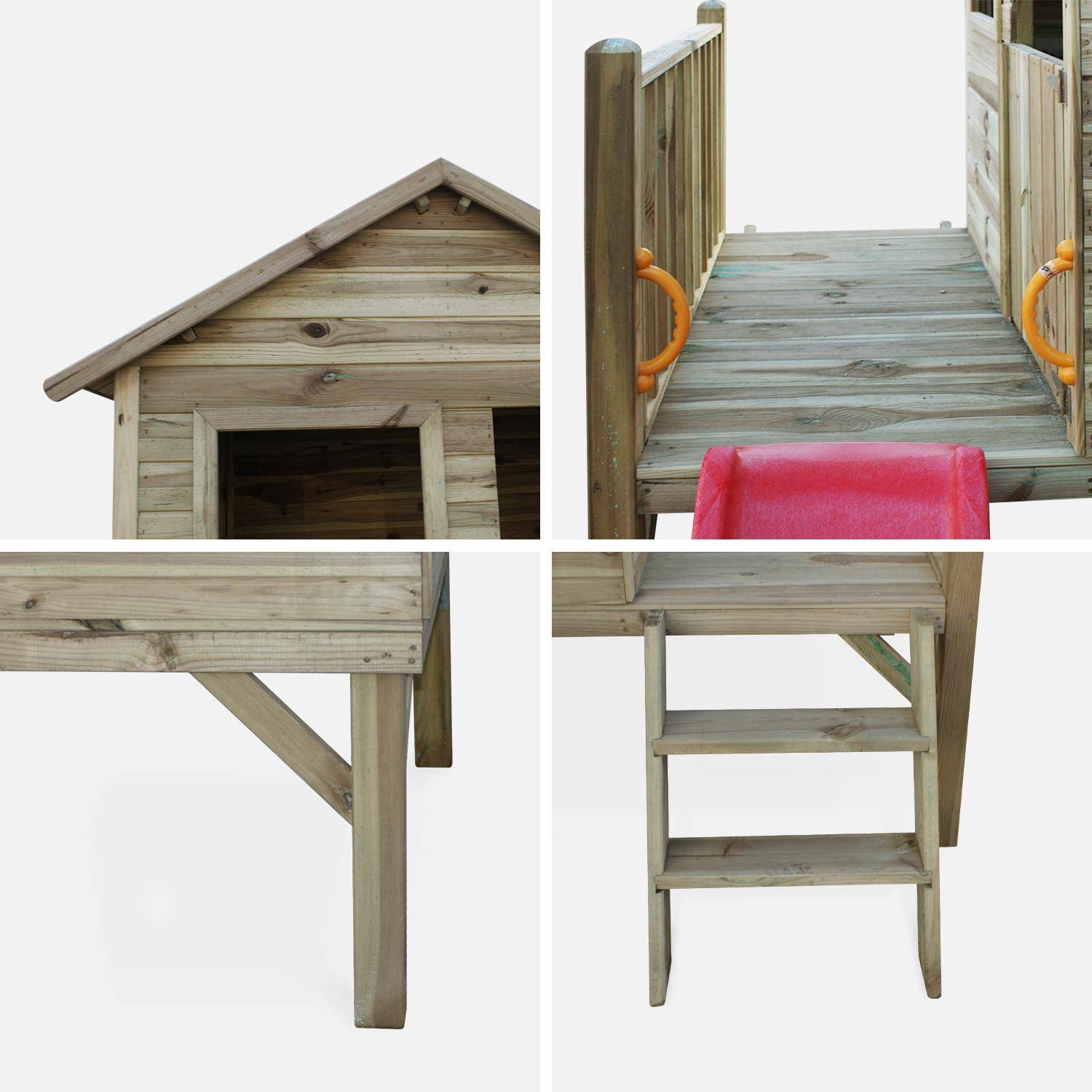 Maisonnette En Bois 2m² - Magnolia - Cabane Pour Enfant En Pin Autoclave Sweeek 677bdb5119a0b535fb568435