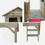 Maisonnette en bois FSC 2m² - Magnolia - cabane pour enfant en pin autoclave Photo3