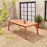 Table de jardin en bois 200-250-300cm - Almeria - Grande table rectangulaire avec allonge eucalyptus FSC, Intérieur / Extérieur  Photo1