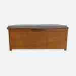 Coffre de jardin en bois 200L - Caja gris- 125x60cm rangement coussins avec 2 vérins et poignées Photo4