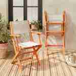 Pareja de sillas de mesa de jardín, Eucalipto, Natural Photo6