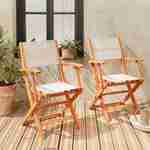 Pareja de sillas de mesa de jardín, Eucalipto, Natural Photo4