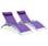 2er Set Sonnenliegen aus Aluminium - violett - Liegestühle aus Aluminium und Textilene | sweeek