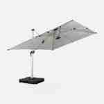 Parasol déporté haut de gamme rectangulaire 3x4m – PYLA Beige – Toile Sunbrella ® fabriquée en France, par Dickson, structure en aluminium anodisé, rotatif,housse de protection Photo4