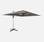 Parasol déporté haut de gamme 3x4m - PYLA Taupe - Toile Sunbrella ®, structure aluminium, rotatif