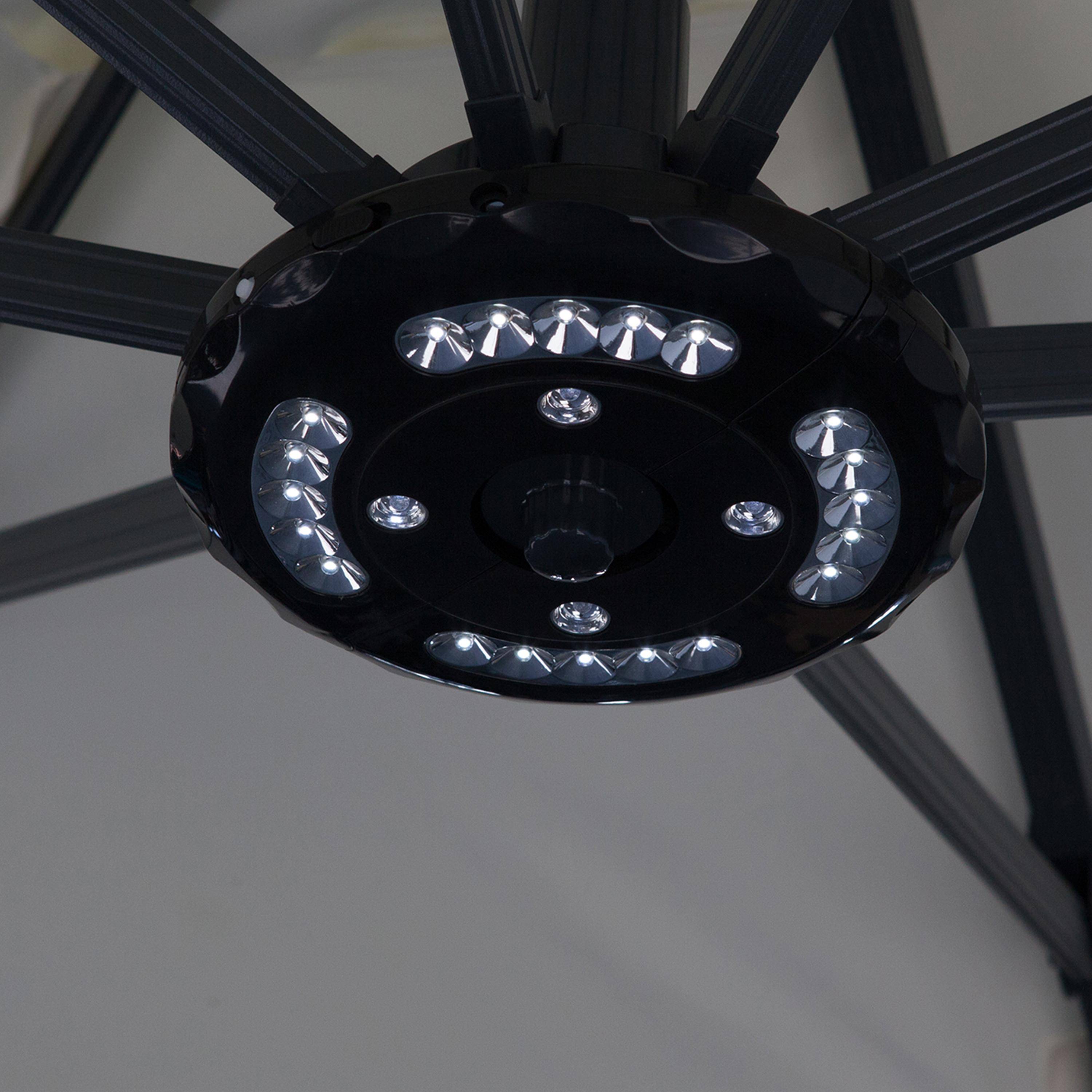 Lampe LED - Noir -  Pour parasol mât central, et déporté sweeek Photo2