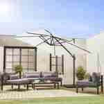 Square cantilever parasol 3x3m - Falgos - Off-white Photo2