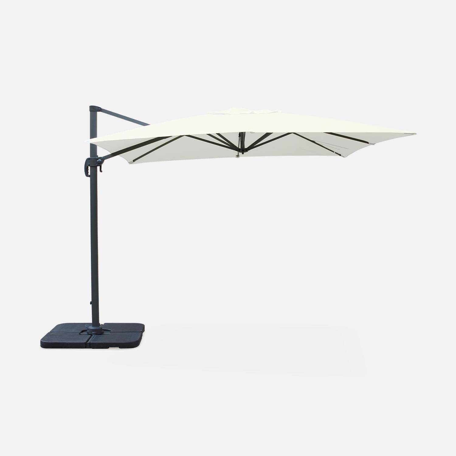 Square cantilever parasol 3x3m - Falgos - Off-white Photo4