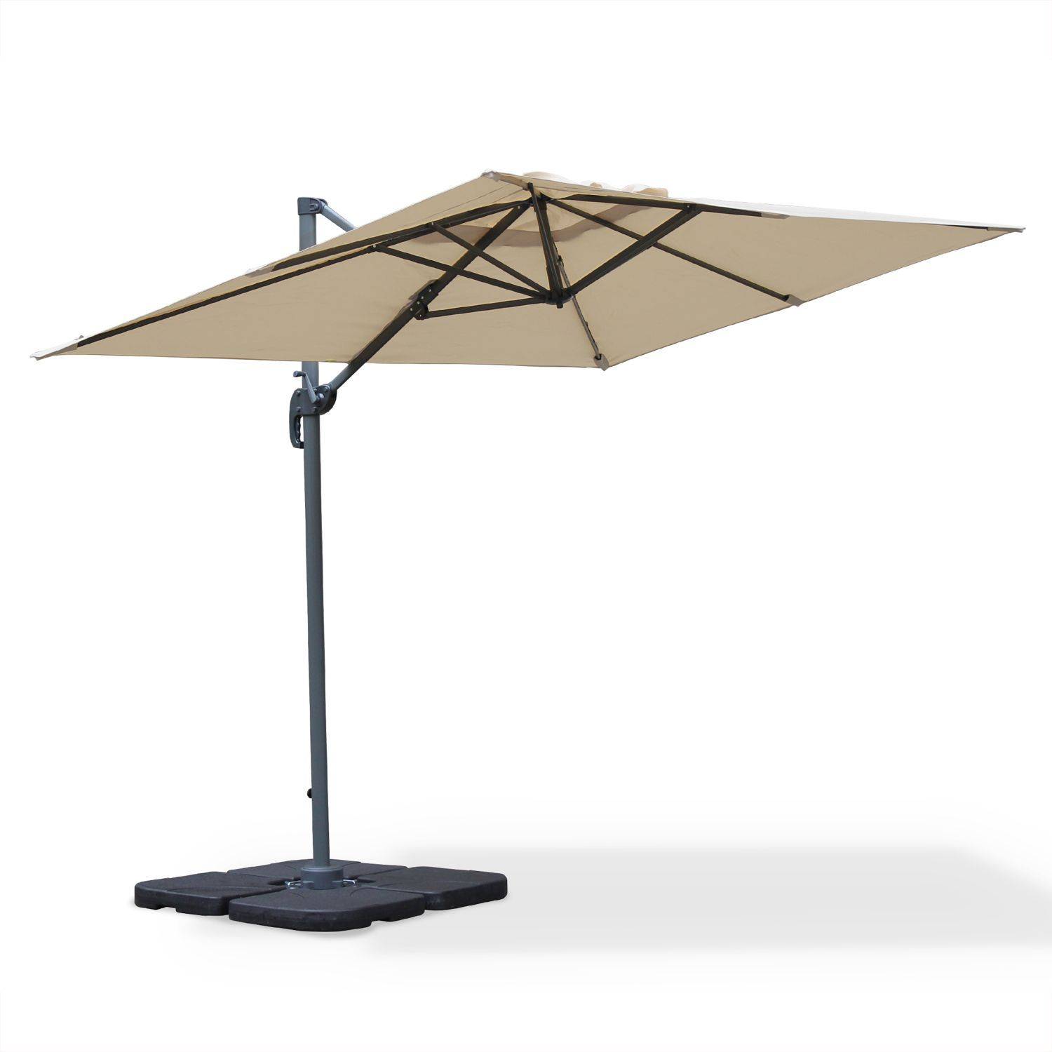 Biscarosse parasol déporté rectangulaire 2x3m Photo2