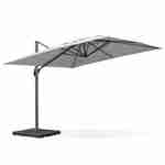 Falgos, parasol déporté carré - Gris clair - 3x3m Photo2