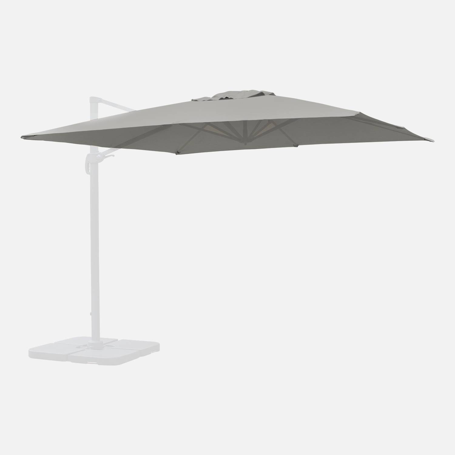 Telo di colore grigio per ombrellone 3x3m Falgos - telo di ricambio | sweeek