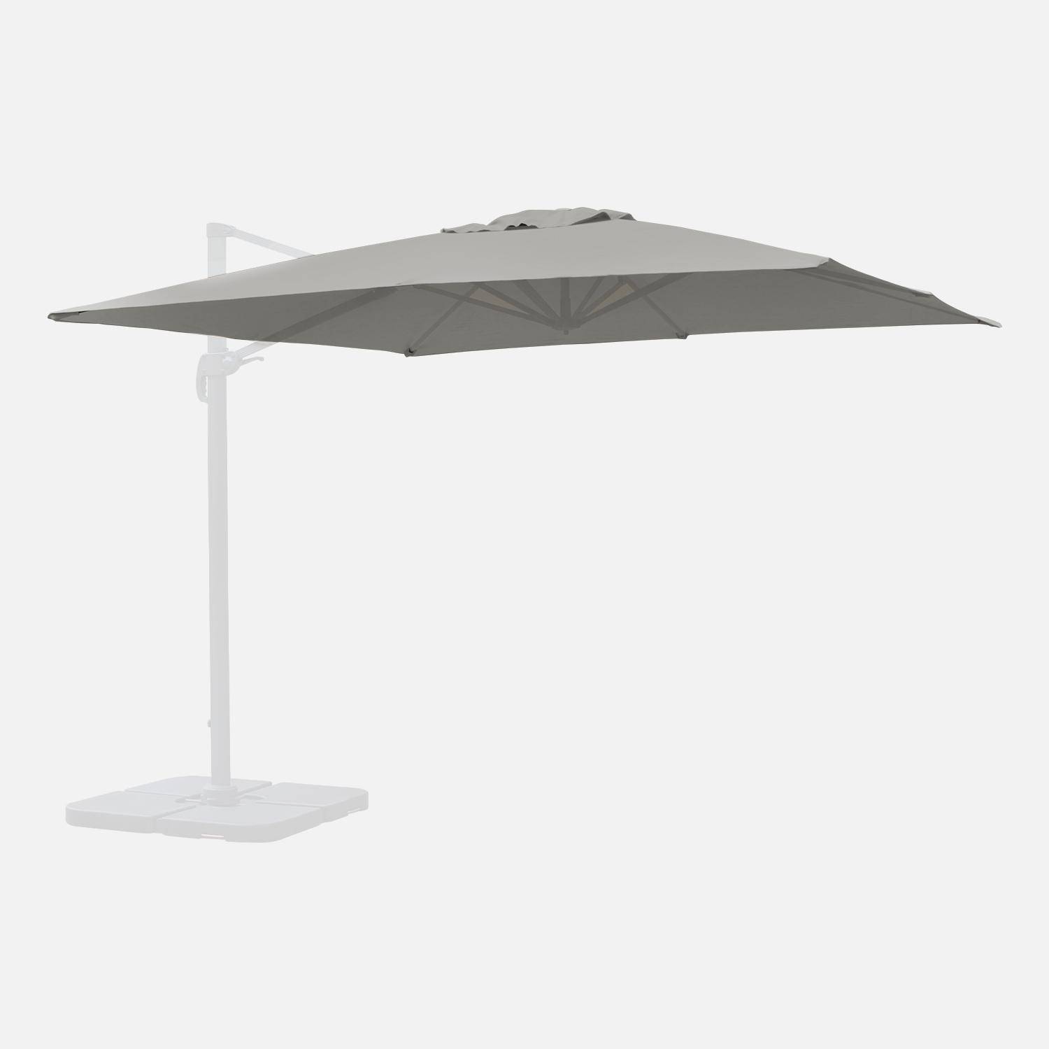 Telo di colore grigio per ombrellone 3x3m Falgos - tela di ricambio,sweeek,Photo3