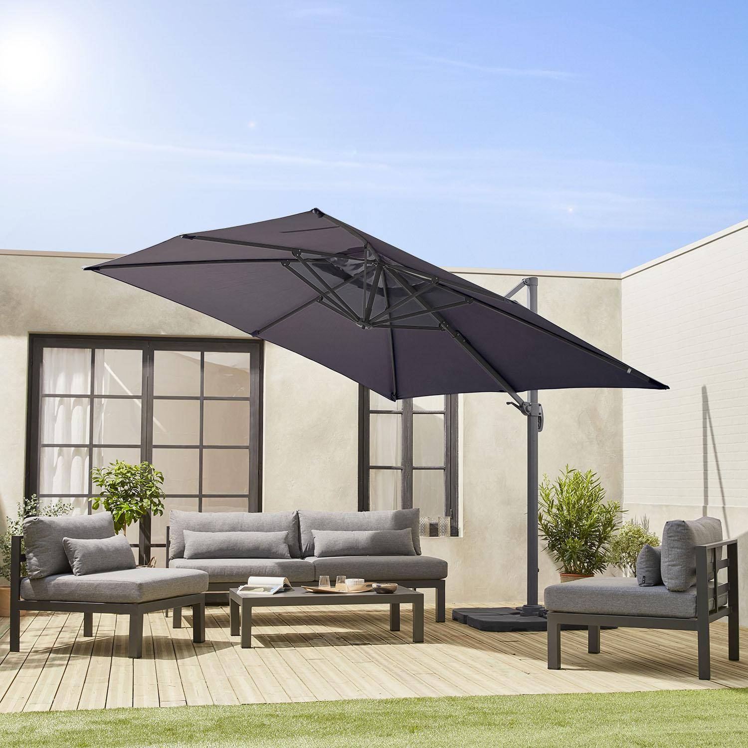 Grey 3x3m canopy for the Falgos parasol Photo2