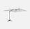 Sombrilla jardín, Parasol excéntrico cuadrado, LED, Crudo, 300x400 cm | Luce | sweeek