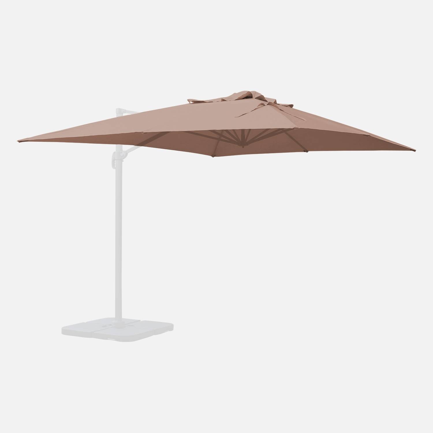 Toile de parasol taupe pour parasol 3x4m St Jean de Luz, toile de rechange, toile de remplacement | sweeek